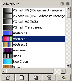 Ansicht des Dialoges Farbverlauf